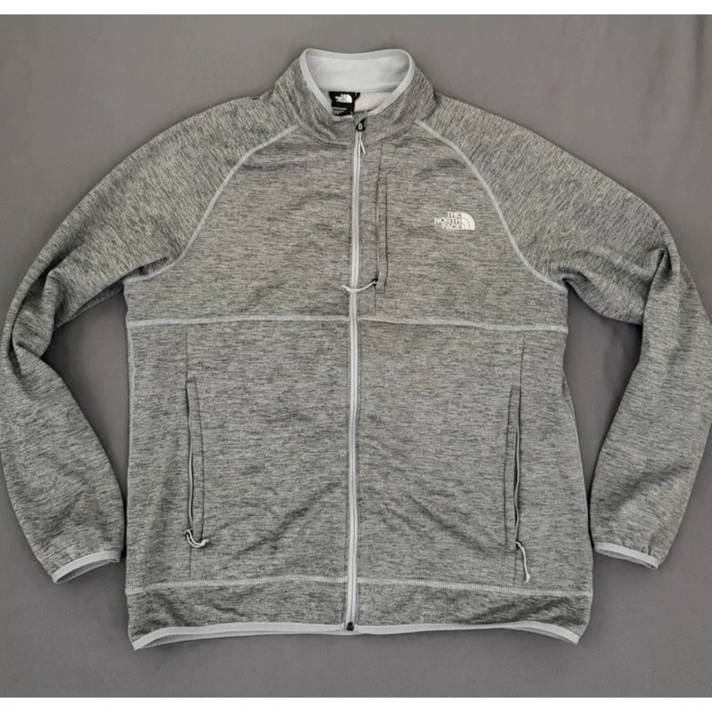 The North Face Canyonlands Jacket Mens XL Gray Full Zip Fleece Zipper Pockets